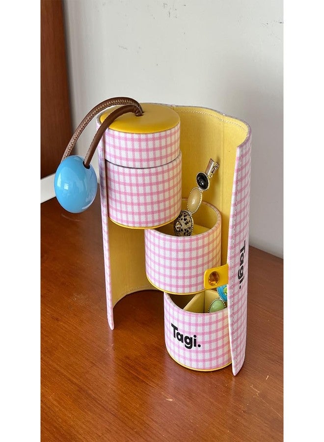 Tagi. Mini Signal Rotating Jewelry Box (Berry Cream) - Image 5